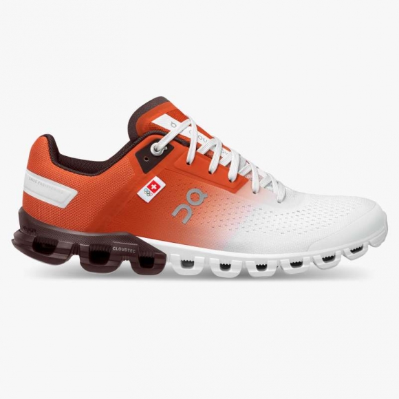 On Cloud Cloudflow Swiss Olympic para mujer - Swiss Olympic Rust | Zapatos blancos (Novedades)